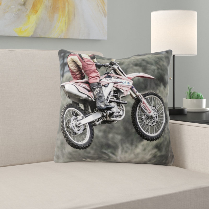 East Urban Home Dirt Bike Throw Pillow Wayfair